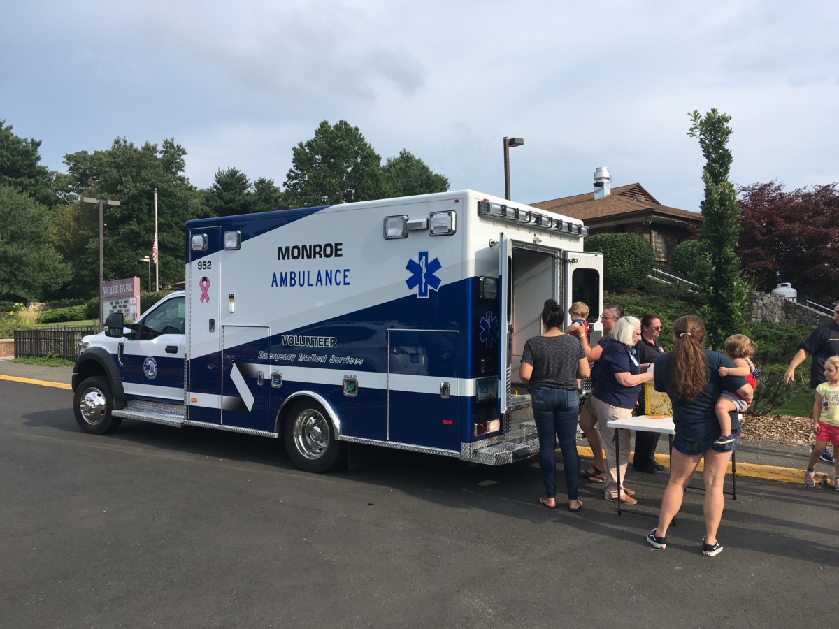 A Monroe EMS ambulance