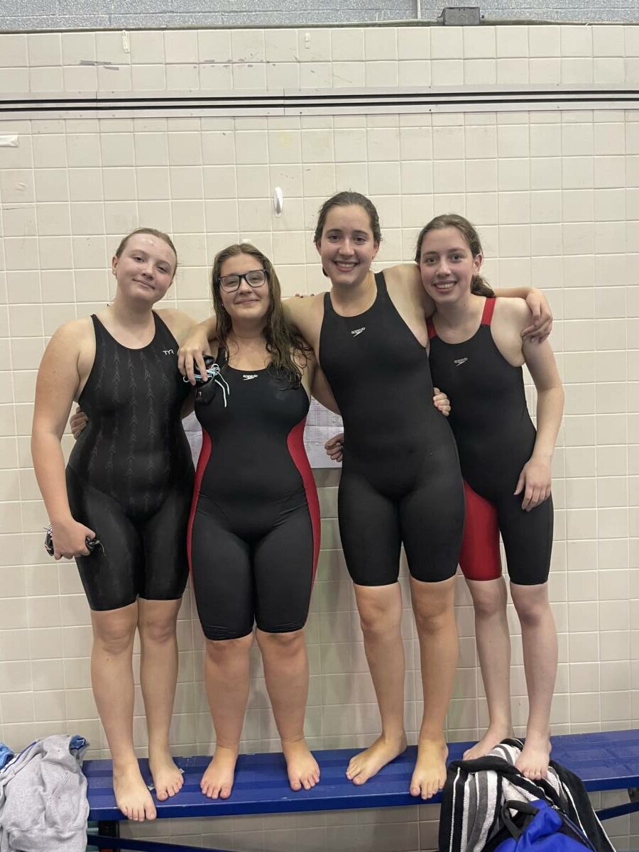 The 400 free relay that competed in state finals included: Tierney McGunnigle, Emily Hull, Skye Eannotti and Abigail Kirberger.