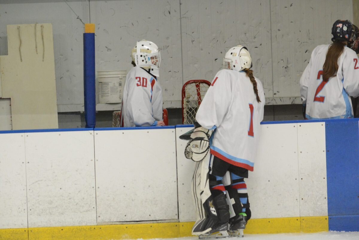 Goaltenders Joy Bray, left, and Jen Velky both represent Masuk on the South West United team.