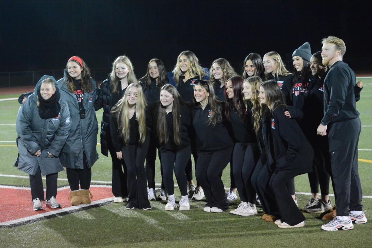 Masuk Softball team receives its rings.