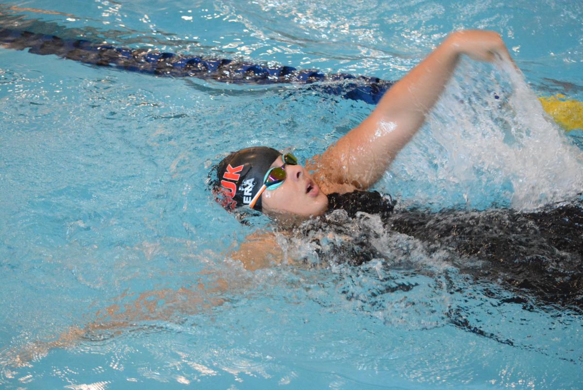 Stella Oliveria competes in the 200 individual medley race.