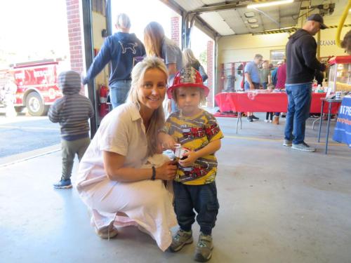 Veronika Antolini, of Monroe, with her son, Jacob, 2-and-a-half.