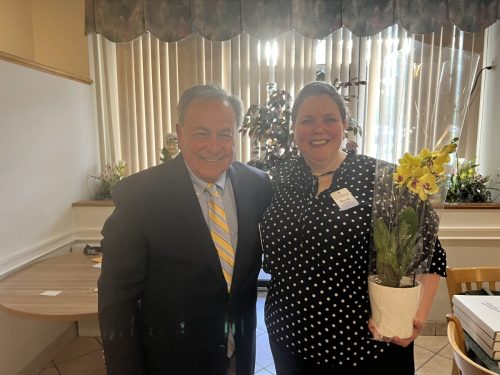 Monroe Chamber President Ray Giovanni and Wendy Grasso