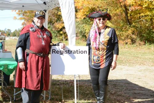 Lou Laviola and Marlene Turrini at the registration table.